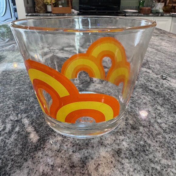 Vintage 1960'6 Colony MCM Orange Rainbow Ice Bucket - Picture 1 of 8